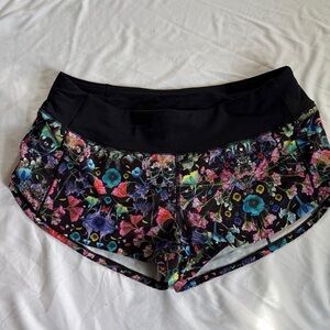 Lululemon floral running shorts